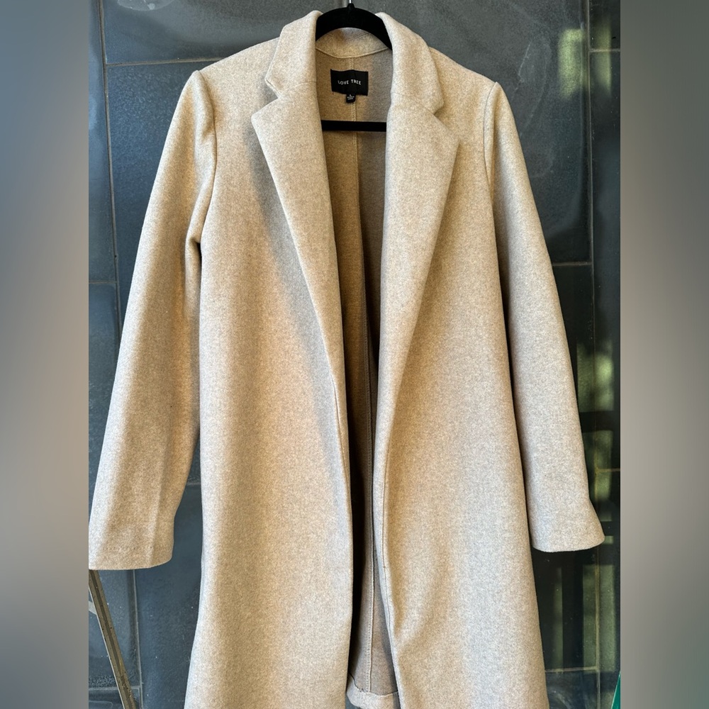 Love tree Wool Coat- oatmeal L